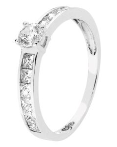 Timanttiset-kultakorut kultasormus JR0892-CZ-W