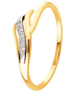 Timanttiset-timanttikorut timanttisormus keltakulta R81528