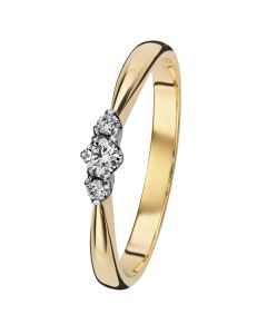 Kohinoor Helene timanttisormus keltakulta 033-235-11