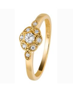 Romanssi timanttisormus keltakulta 230-017 KK