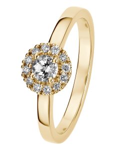 Kohinoor Valerie timanttisormus keltakulta 033-264T-12-165