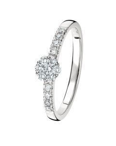 Kohinoor Daisy timanttisormus valkokulta 033-237V-26