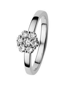 Kohinoor Dahlia timanttisormus valkokulta 033-233V-25-180