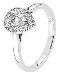 Romanssi Pisarahalo timanttisormus valkokulta DF236-043