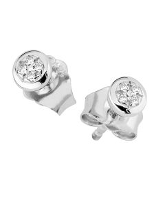 Brilliant Star timanttikorvakorut valkokulta JE-74949