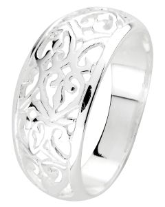 Timanttiset-hopeakorut hopeasormus Y04769-185