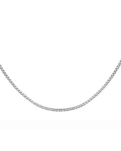 Timanttiset-hopeakorut hopeakaulaketju 1.7753 42+3CM RHOD