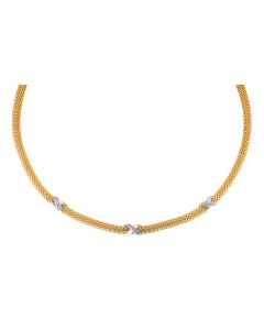 Timanttiset-hopeakorut hopeakaulaketju AGBAG024KCLDOR