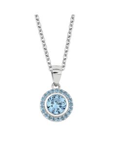 Aalmark Stella hopeakaulaketju N818/42-45 AQUA