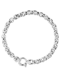 Timanttiset-hopeakorut hopearanneketju/koru JTB-281173 18.5