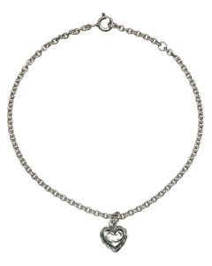 Kalevala Talon sydän hopearanneketju/koru 2565003