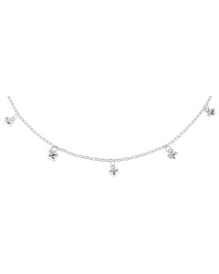 Timanttiset-hopeakorut hopeanilkkaketju TA-2403128 24+2