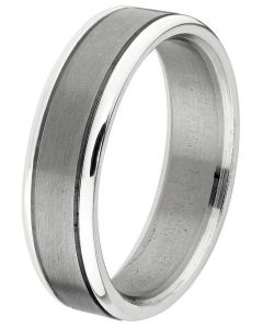 Timanttiset-muotikorut titaanisormus TIT+925 6MM-165